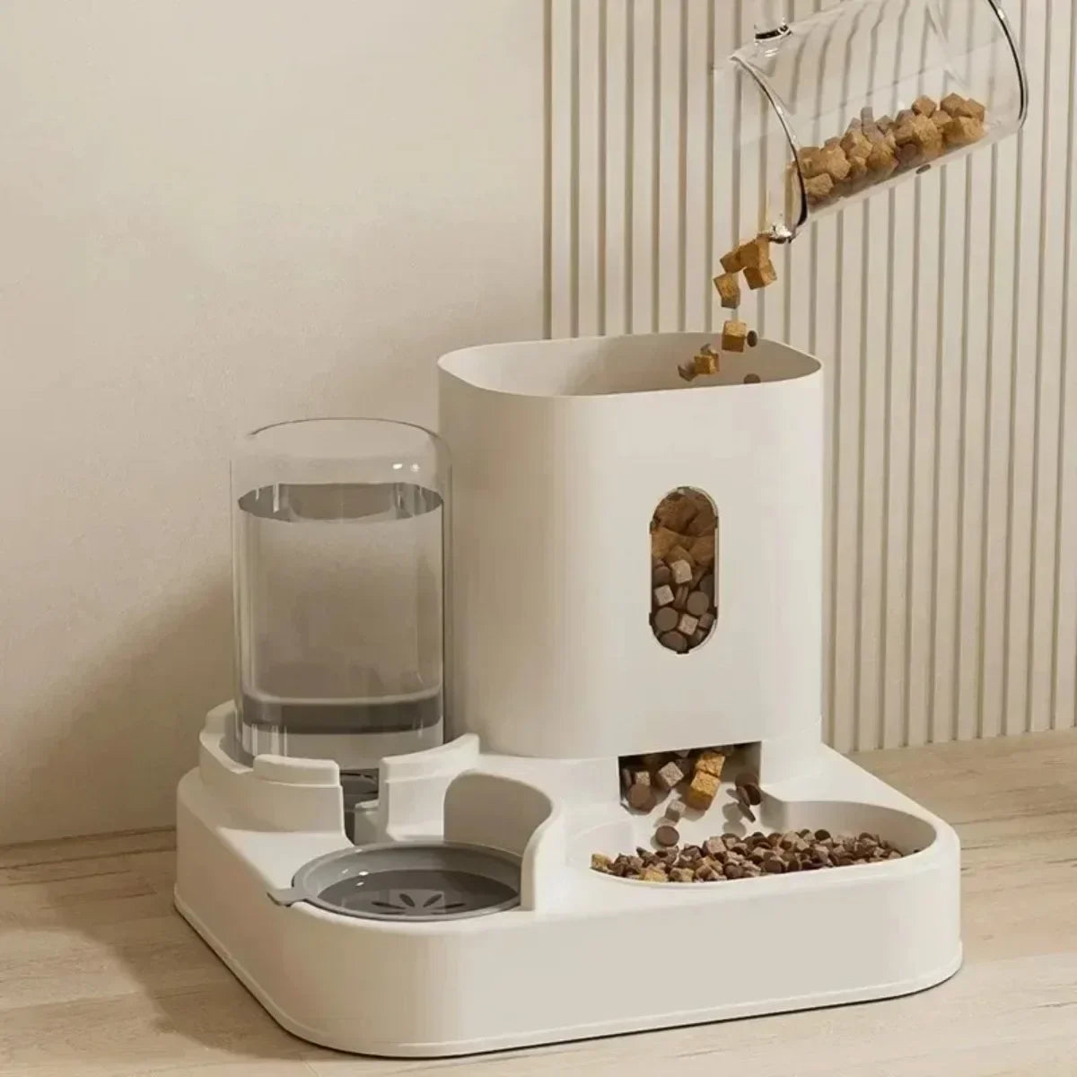 Bol distributeur automatique pour chiens et chats avec fontaine à eau, grande capacité, conteneur de stockage de nourriture pour animaux, accessoires pour chiots