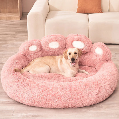 Fluffy Dog Bed Winter Plush Kennel Accessories Pet Products Large Dogs Beds Bedding Sofa Basket Small Mat Cats Big Cushion Puppy