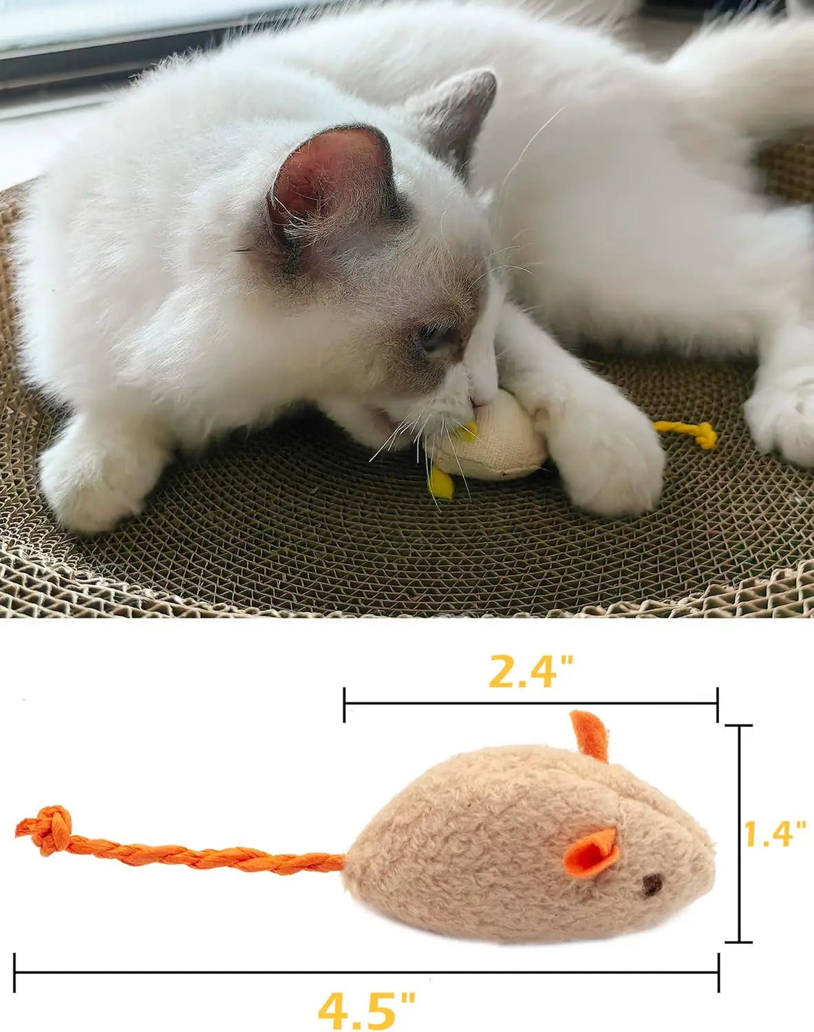 3/200 pièces Jouets Souris pour Chat avec Hochet, également pré-remplis d'herbe à chat, en fausse fourrure, jouets interactifs pour chats, jouets à l'herbe à chat pour chats d'intérieur