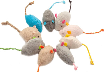 3/200 pièces Jouets Souris pour Chat avec Hochet, également pré-remplis d'herbe à chat, en fausse fourrure, jouets interactifs pour chats, jouets à l'herbe à chat pour chats d'intérieur