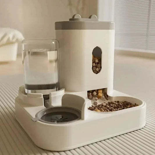 Bol distributeur automatique pour chiens et chats avec fontaine à eau, grande capacité, conteneur de stockage de nourriture pour animaux, accessoires pour chiots