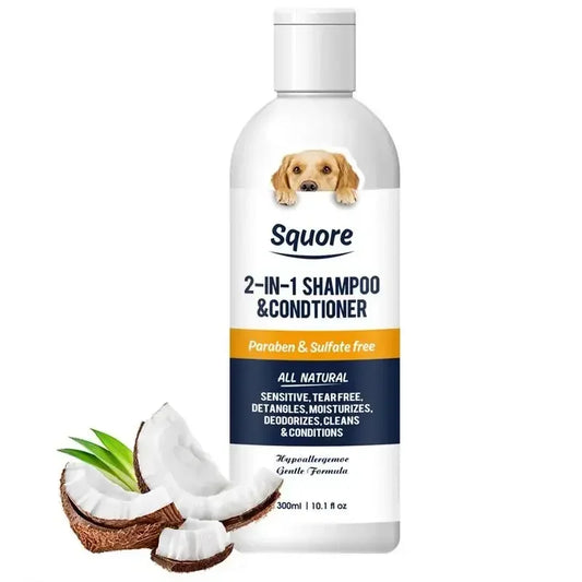 Shampooing et après-shampooing pour chiot 2 en 1 Shampooing hydratant naturel Shampooing hydratant pour chien Peau sensible pH équilibré