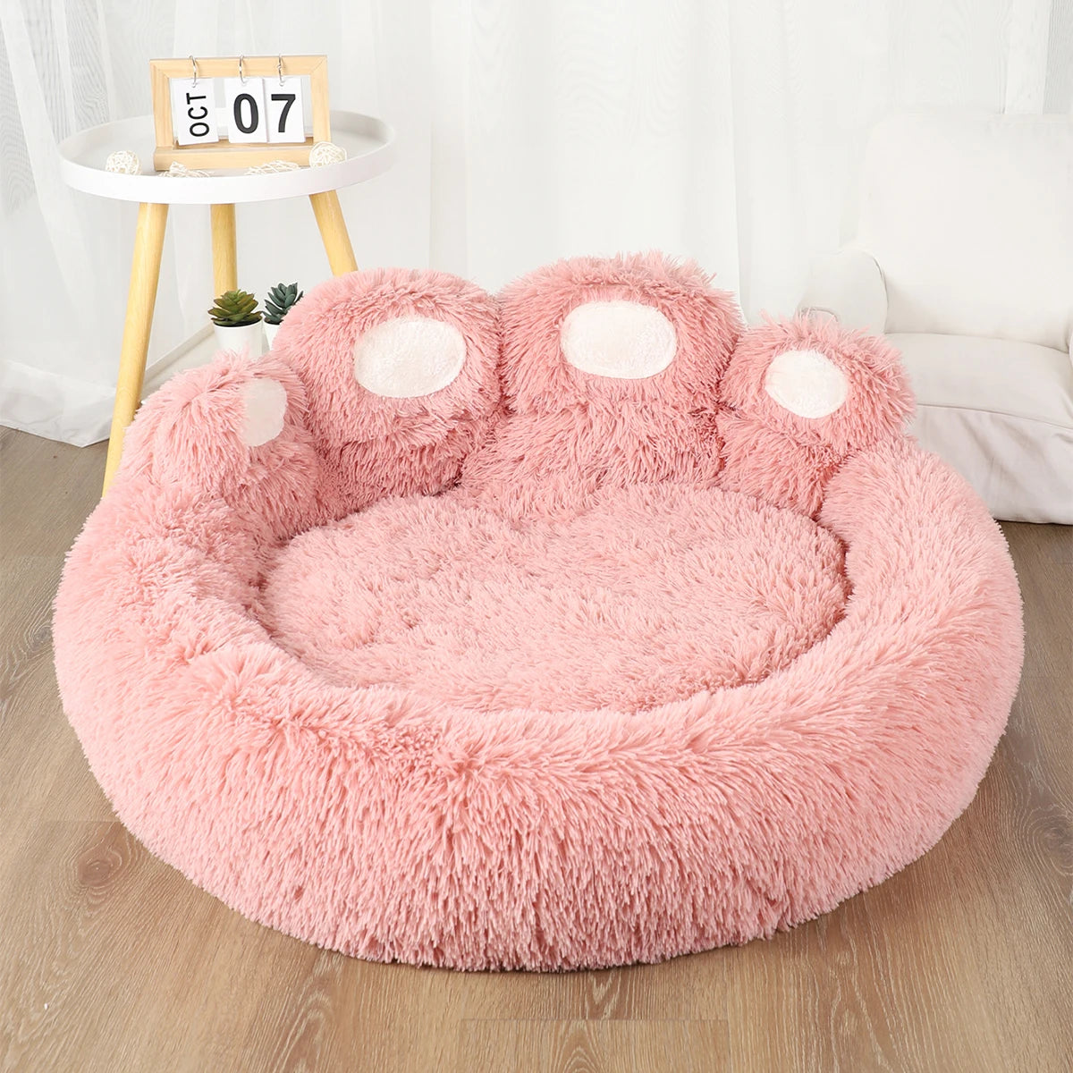 Fluffy Dog Bed Winter Plush Kennel Accessories Pet Products Large Dogs Beds Bedding Sofa Basket Small Mat Cats Big Cushion Puppy