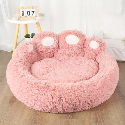 Fluffy Dog Bed Winter Plush Kennel Accessories Pet Products Large Dogs Beds Bedding Sofa Basket Small Mat Cats Big Cushion Puppy