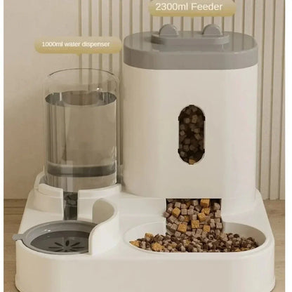 Bol distributeur automatique pour chiens et chats avec fontaine à eau, grande capacité, conteneur de stockage de nourriture pour animaux, accessoires pour chiots